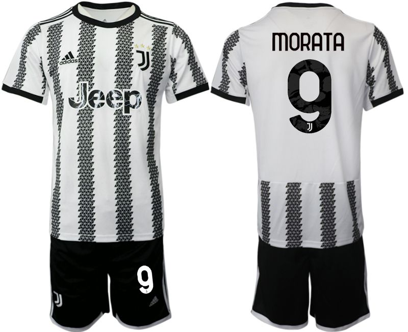 Men 2022-2023 Club Juventus FC home white 9 Soccer Jersey